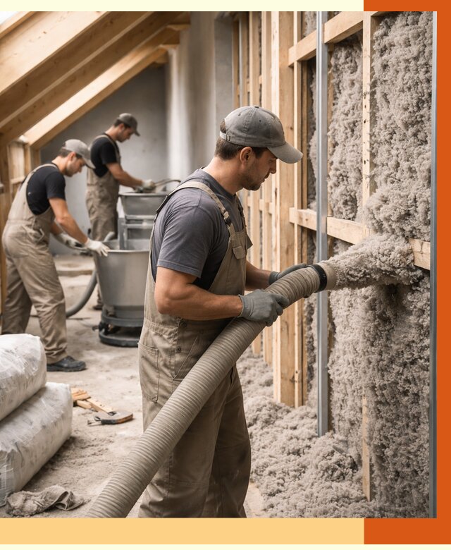 Утепление таунхауса эковатой в Сегеже от 2289 руб./м² — монтаж и задувка | ТепломастерСгж