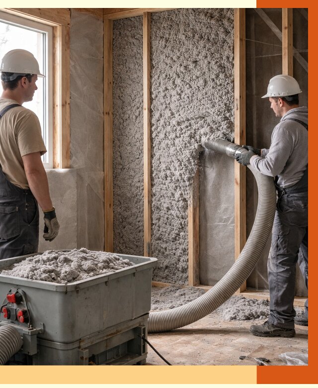 Утепление каркасного дома эковатой в Сегеже от 1873 руб. | ТепломастерСгж