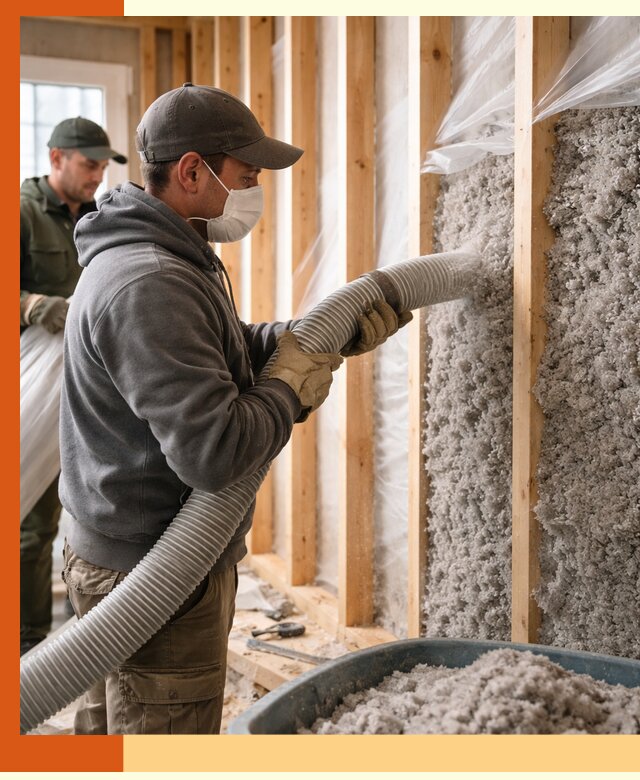 Утепление каркасного дома эковатой в Сегеже — качественно и надолго