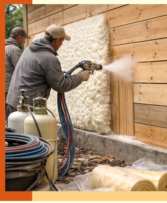 Утепление деревянного дома пенополиуретаном в Сегеже