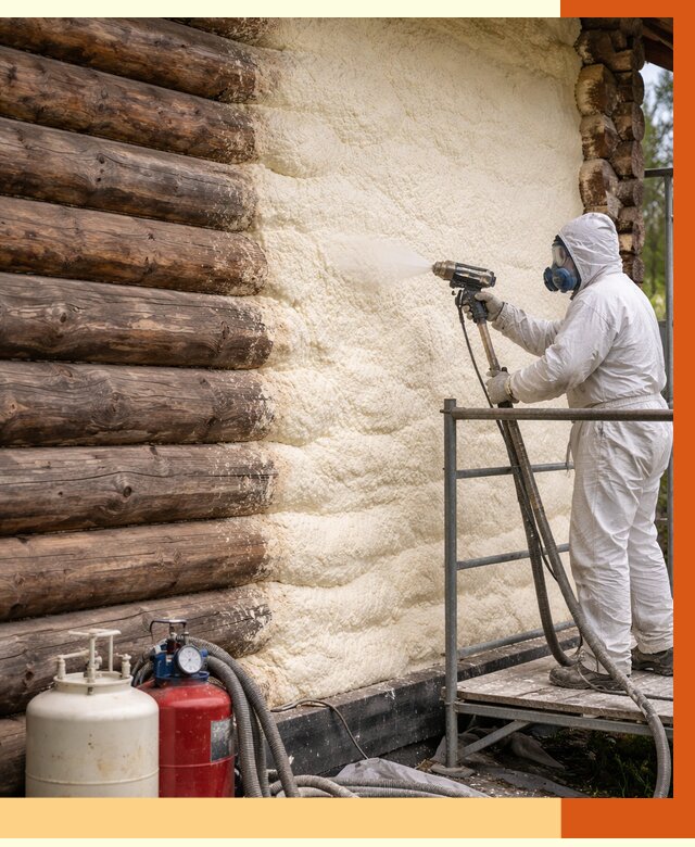 Утепление бревенчатого дома ППУ в Сегеже под ключ от 6503 руб. | ТепломастерСгж