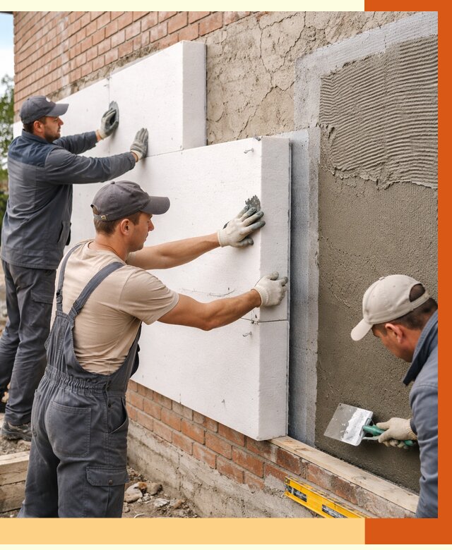 Утепление кирпичного дома в Сегеже от 4370 руб. под ключ | ТепломастерСгж