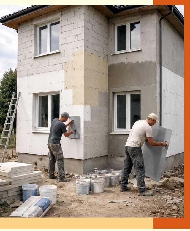 Утепление дома из газобетона в Сегеже от 4370 руб./м² — заказать у ТепломастерСгж