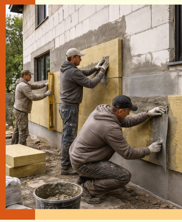 Утепление дома из газобетона в Сегеже качественно и долговечно