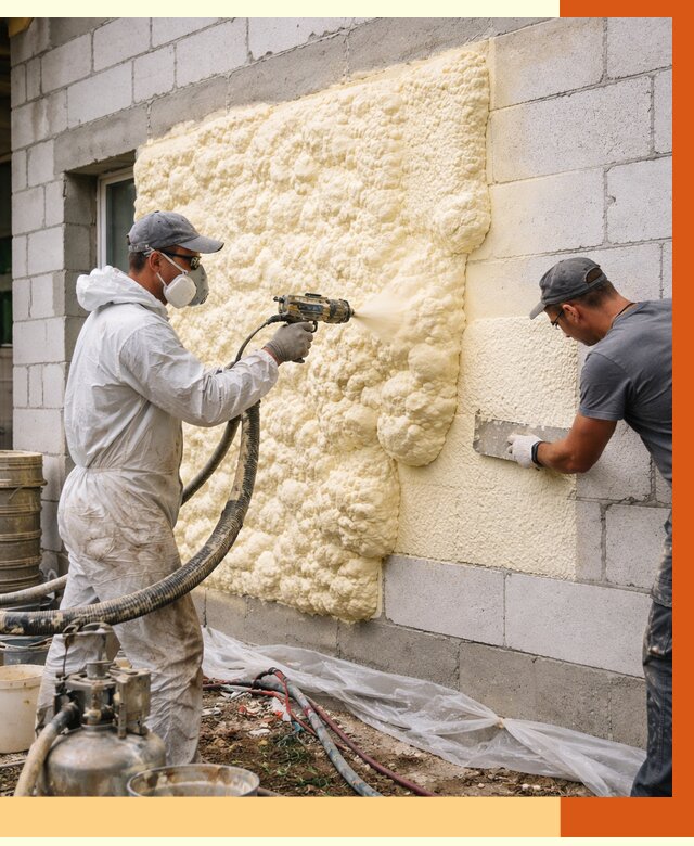 Утепление дома из газобетона ППУ в Сегеже от 4994 руб./м² под ключ | ТепломастерСгж