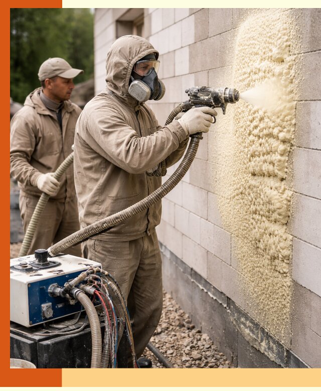 Утепление дома из газобетона ППУ в Сегеже — надежная теплоизоляция