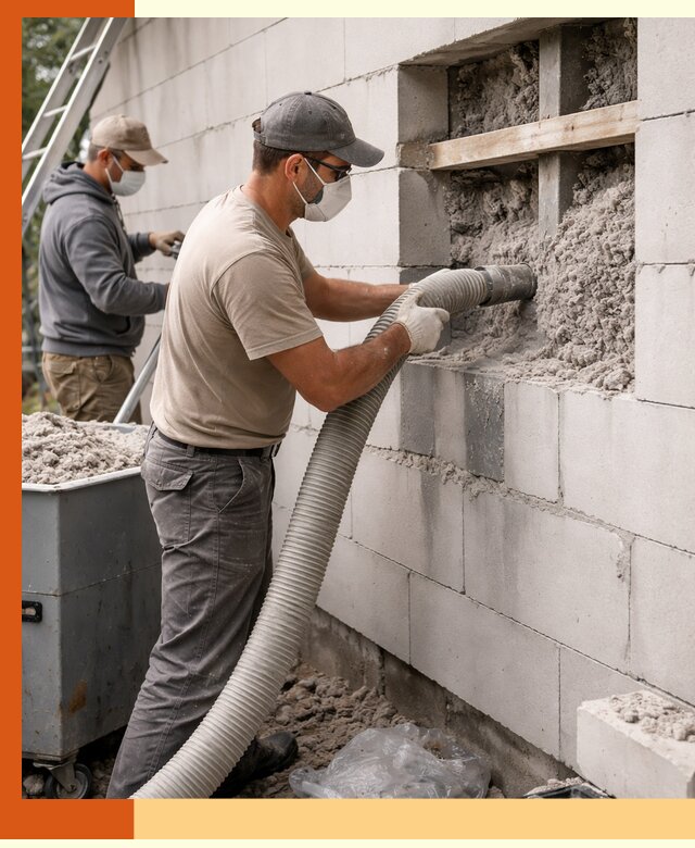 Утепление дома из газобетона эковатой в Сегеже