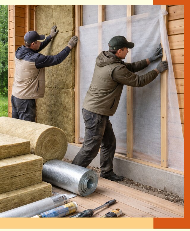 Утепление дома из двойного бруса в Сегеже от 4994 руб./м² — ТепломастерСгж под ключ