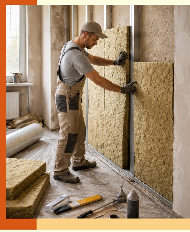 Утепление квартиры в Сегеже — комплексная теплоизоляция стен и полов