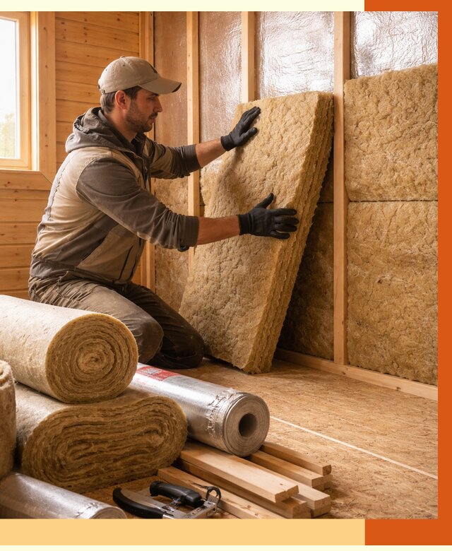 Утепление бани в Сегеже под ключ от 4682 руб./м2 — утеплить потолок, пол и стены | ТепломастерСгж