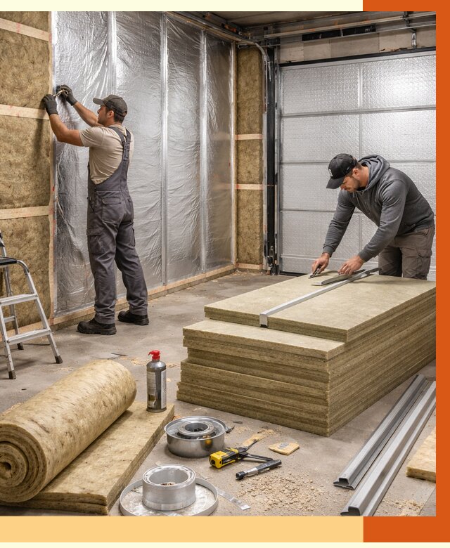 Утепление гаража в Сегеже от 4682 руб/м2 — комплексное утепление ворот и стен | ТепломастерСгж