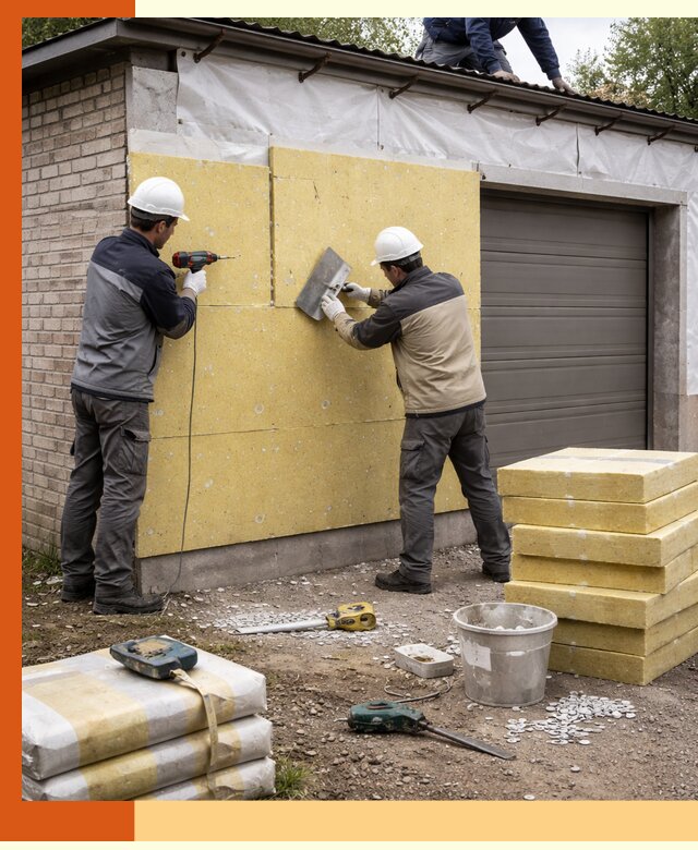 Утепление гаража снаружи в Сегеже качественно и надёжно