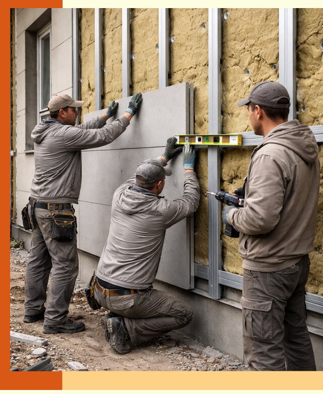 Утепление вентилируемого фасада под ключ в Сегеже