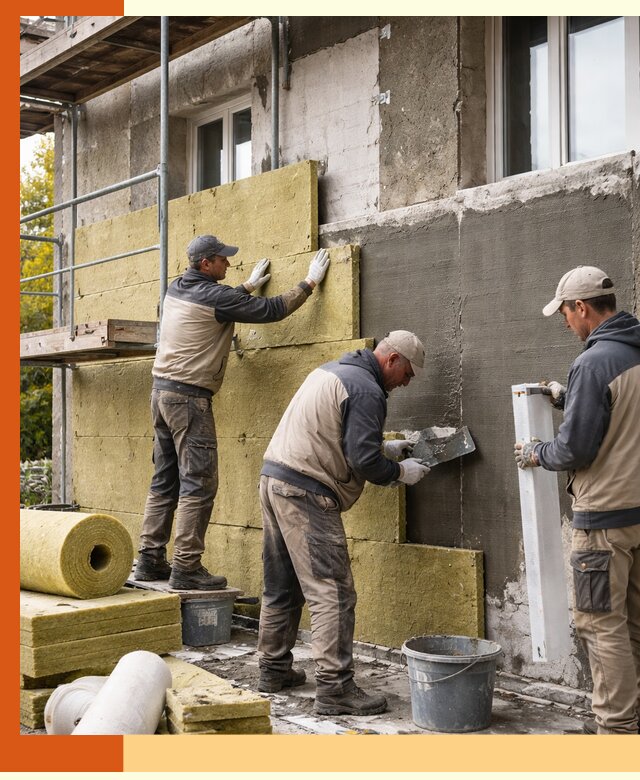 Утепление фасада зданий и домов в Сегеже