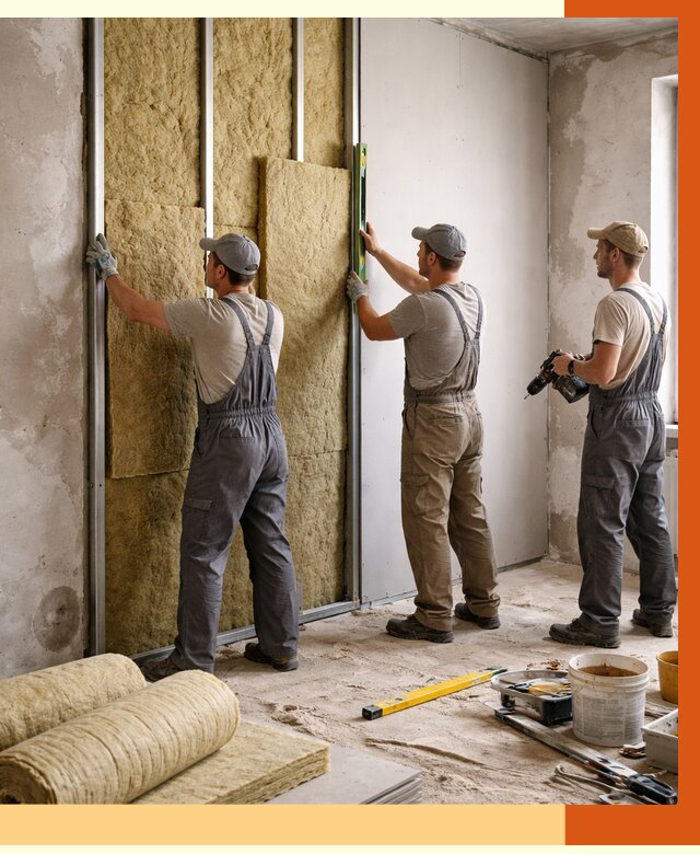 Утепление стен изнутри в Сегеже от 2341 руб/м² под ключ | ТепломастерСгж