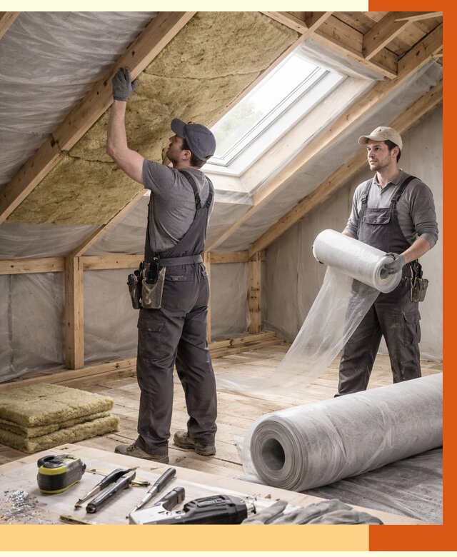 Утепление крыши изнутри мансарды в Сегеже от 4370 руб./м² | ТепломастерСгж