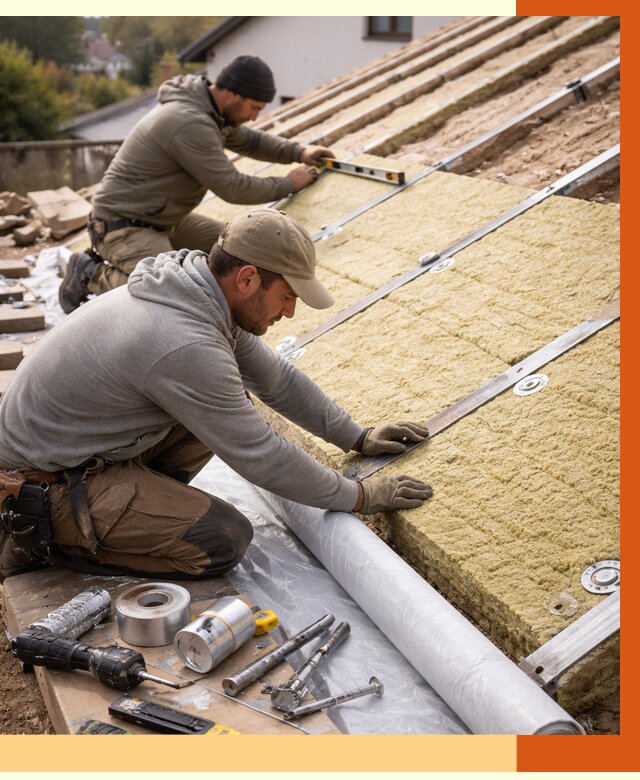 Утепление крыши снаружи в Сегеже под ключ от 1249 руб./м2 | ТепломастерСгж