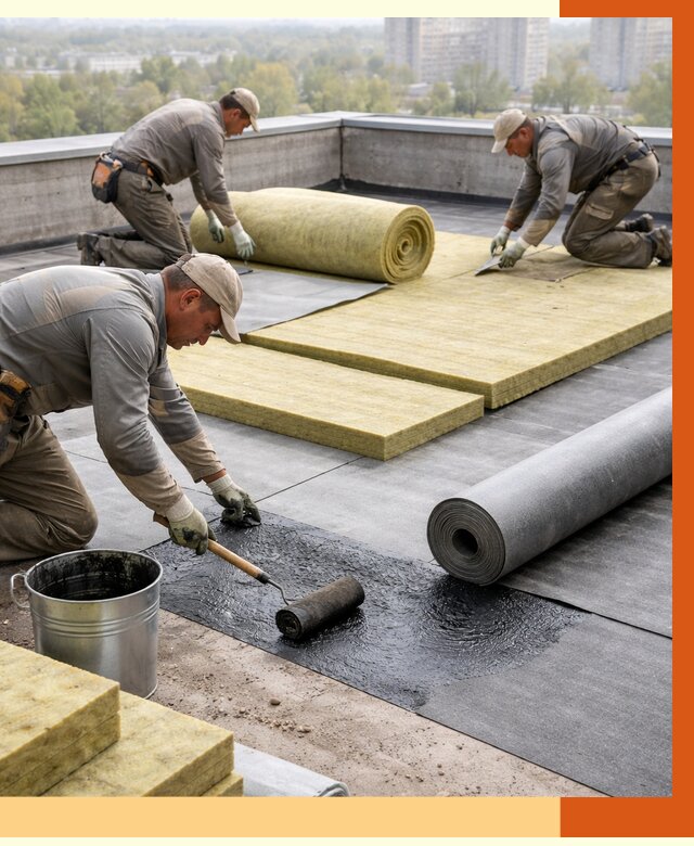Утепление плоской крыши в Сегеже от 7492 руб./м2 под ключ | ТепломастерСгж