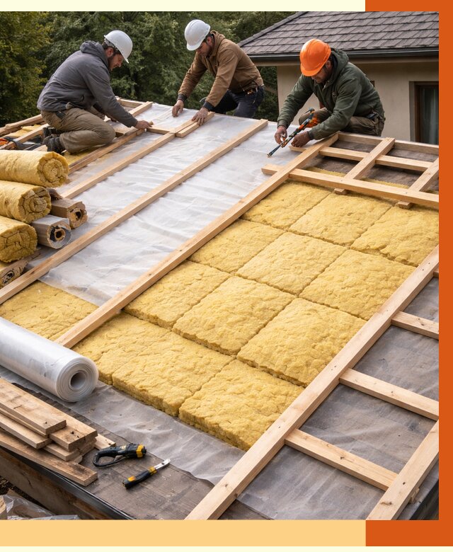 Утепление скатной крыши в Сегеже от 1301 руб./м2 под ключ | ТепломастерСгж