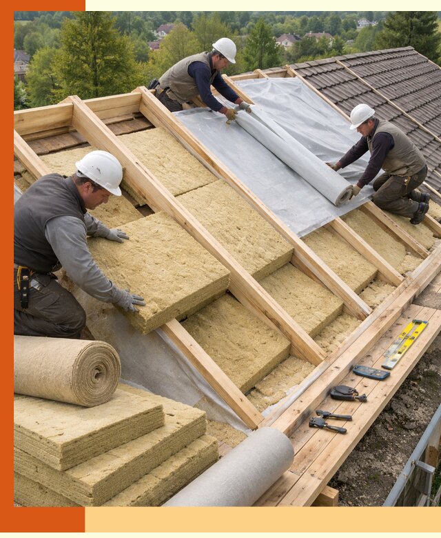 Утепление скатной крыши в Сегеже качественно и надёжно