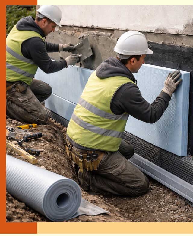 Утепление фундамента снаружи в Сегеже — профессиональная теплоизоляция