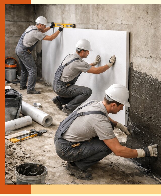 Утепление фундамента изнутри профессионально в Сегеже