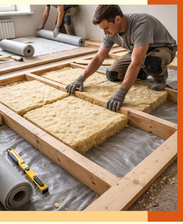 Утепление деревянного пола в Сегеже от 1561 руб./м2 под ключ | ТепломастерСгж