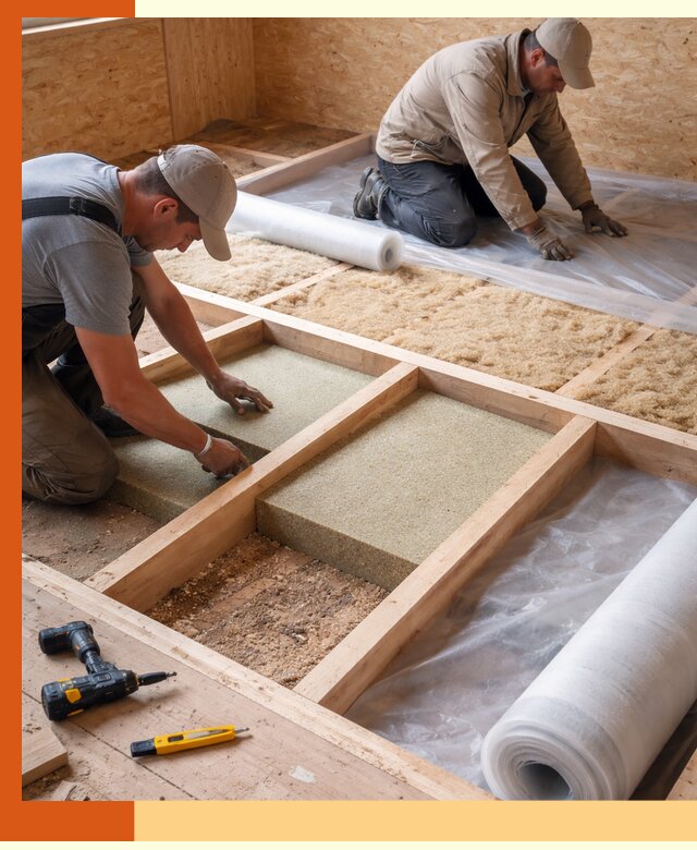 Профессиональное утепление деревянного пола в Сегеже