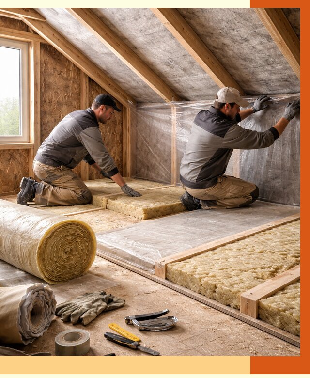 Утепление чердака в Сегеже от 7804 руб/м² — теплоизоляция и комплексное утепление под ключ | ТепломастерСгж