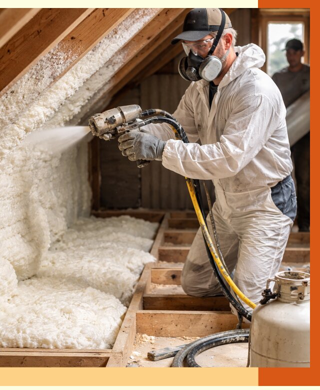 Утепление чердака ППУ в Сегеже от 8969 руб./м2 — услуга под ключ | ТепломастерСгж