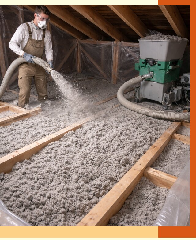 Утепление чердака эковатой в Сегеже от 1509 руб/м2 — заказать у ТепломастерСгж