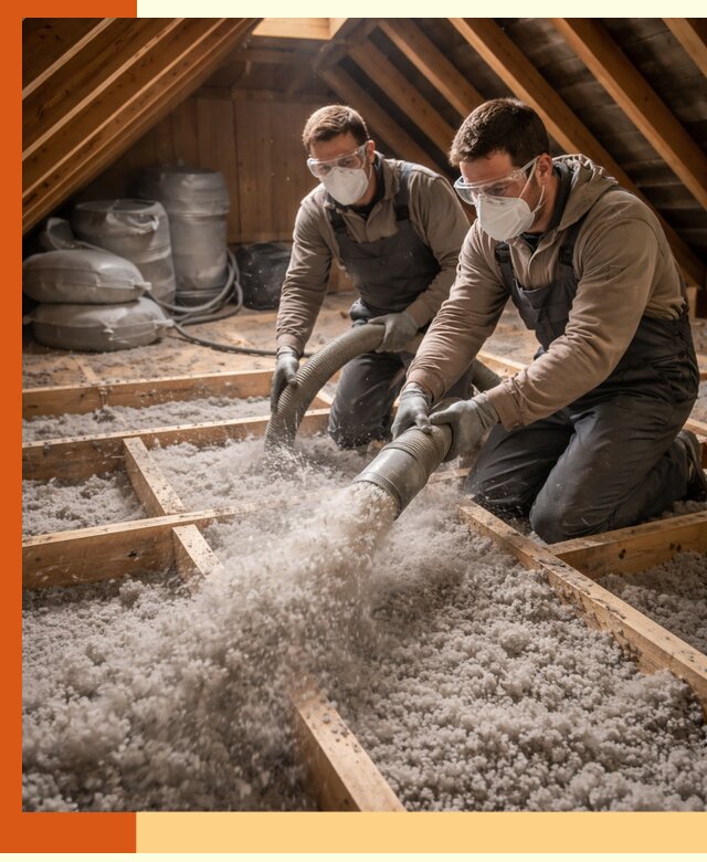 Утепление чердака эковатой в Сегеже — быстро и надёжно