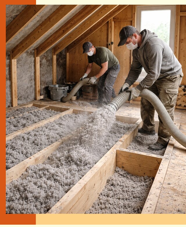 Утепление мансарды эковатой в Сегеже с гарантией качества