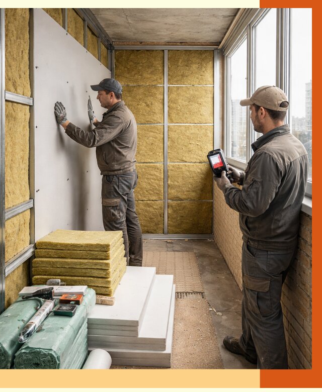 Утепление балкона в Сегеже от 4682 руб. под ключ | ТепломастерСгж