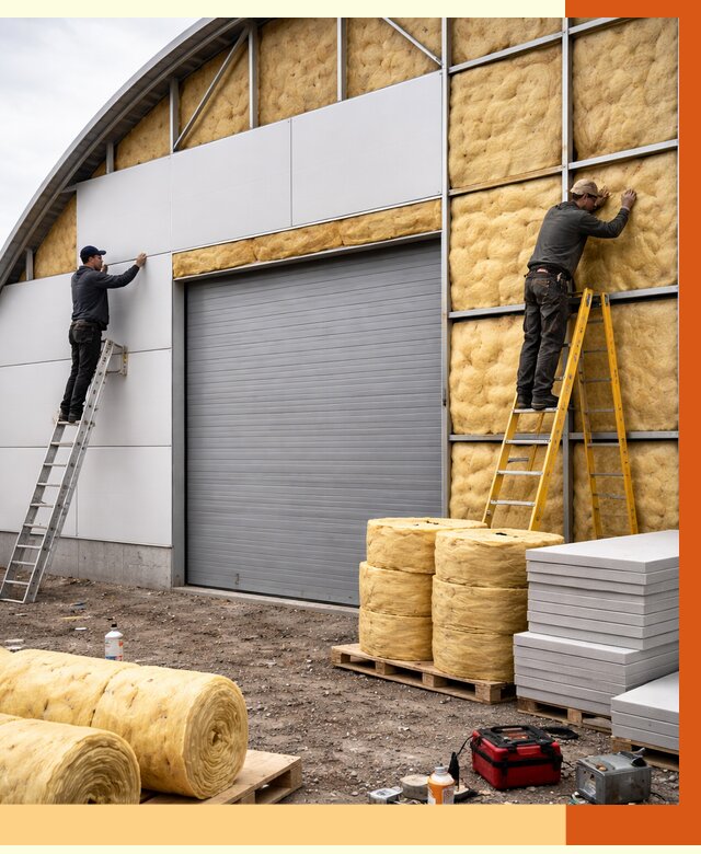 Утепление ангара пенополиуретаном в Сегеже от 7492 руб./м² — комплекс от ТепломастерСгж