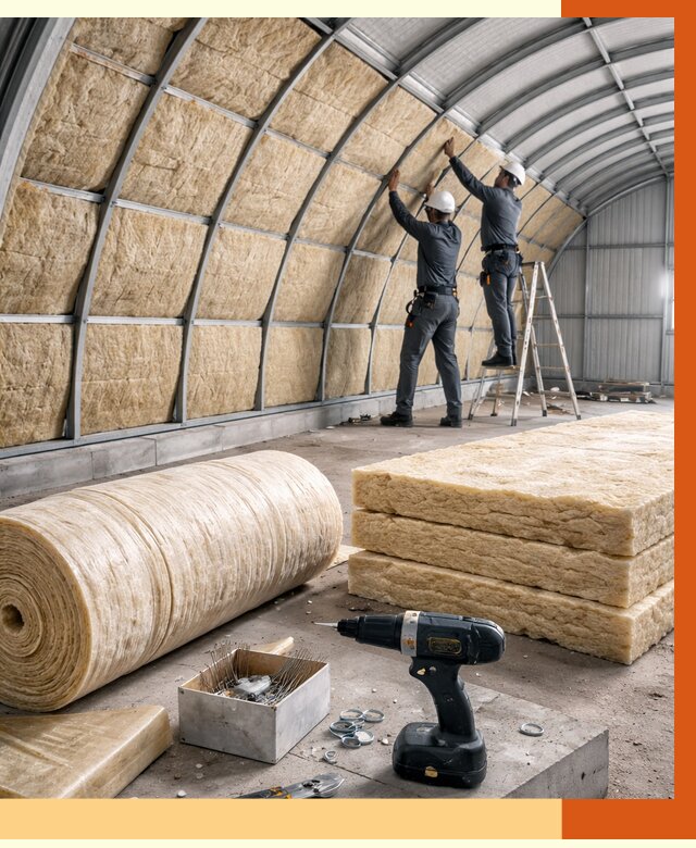 Утепление арочного ангара в Сегеже от 3330 руб./м2 под ключ | ТепломастерСгж