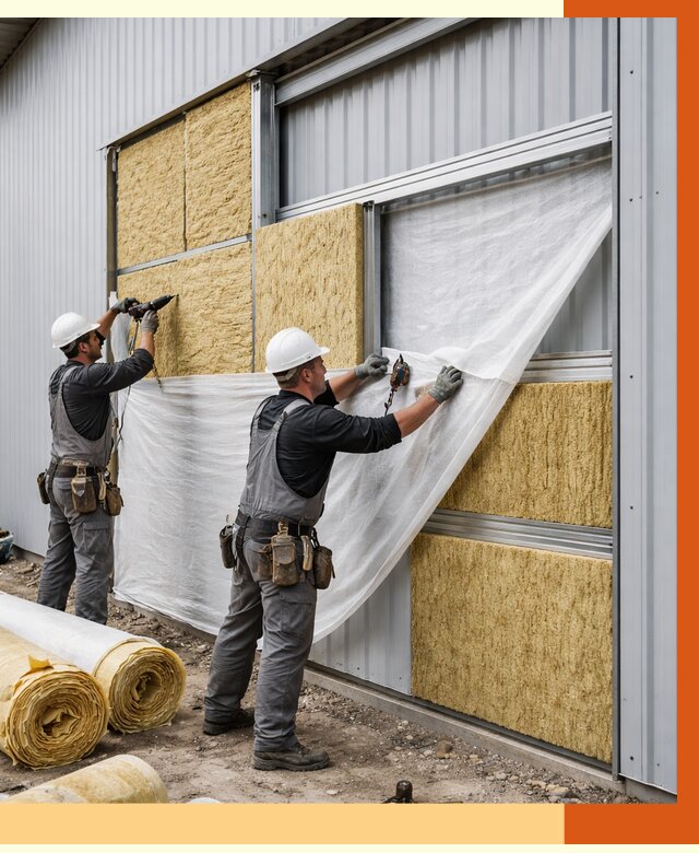 Утепление металлического склада в Сегеже от 4682 руб/м2 — комплексное утепление под ключ | ТепломастерСгж