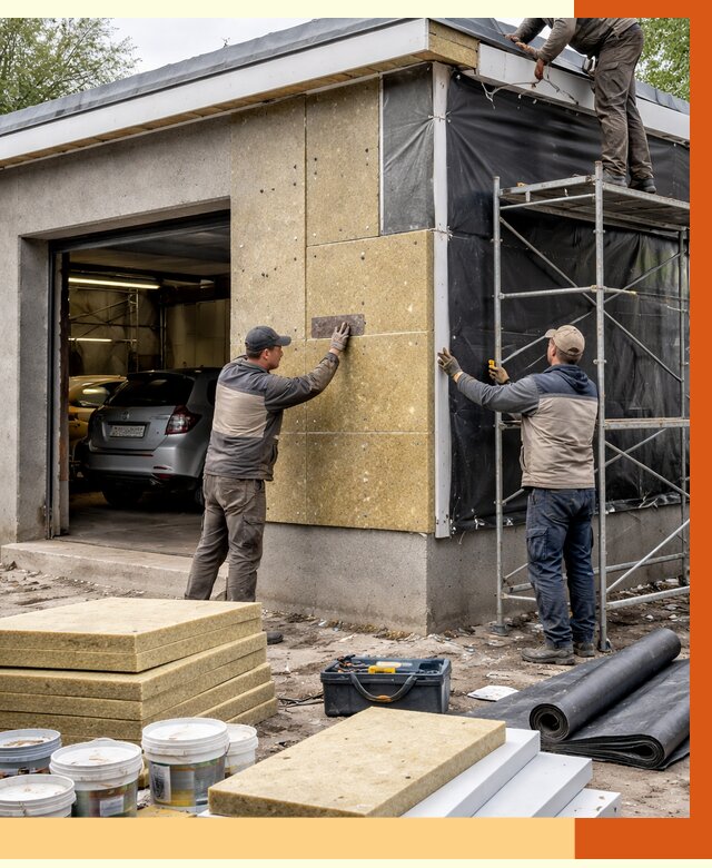 Утепление автосервиса в Сегеже ппу, пеноизоляция, от 15087 руб/м2 — ТепломастерСгж