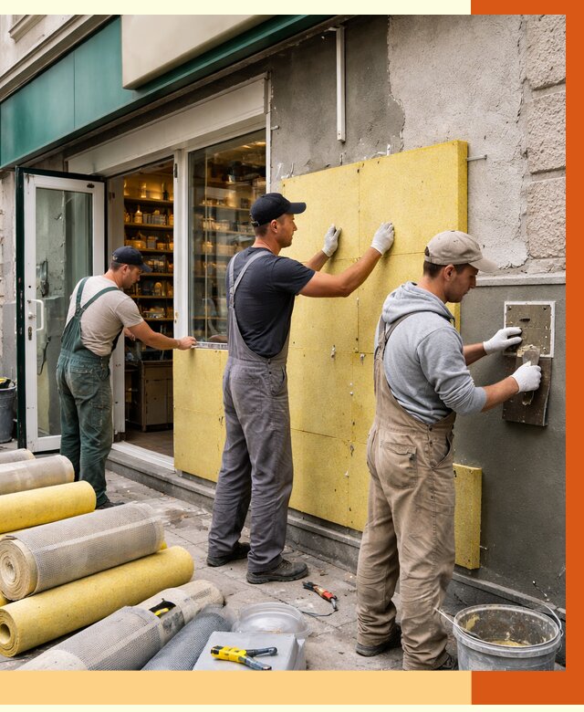 Утепление магазина в Сегеже от 4682 руб/м2 — цена, стены и снаружи | ТепломастерСгж