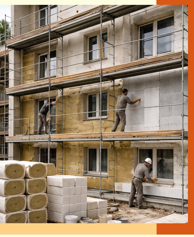 Утепление гостиницы в Сегеже от 7492 руб./м2 — комплексно, ППУ, под ключ | ТепломастерСгж