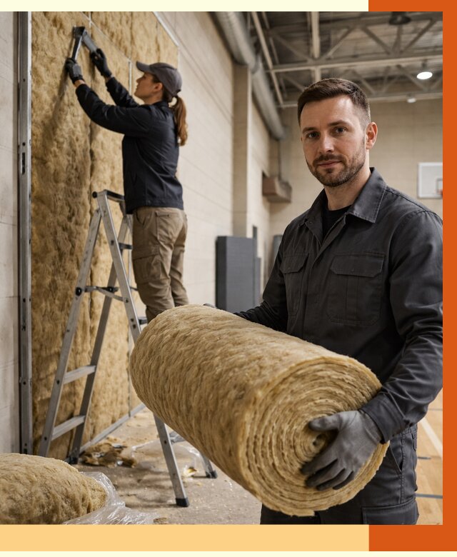 Утепление спортзала в Сегеже от 7804 руб/м2 — комплексное утепление под ключ | ТепломастерСгж