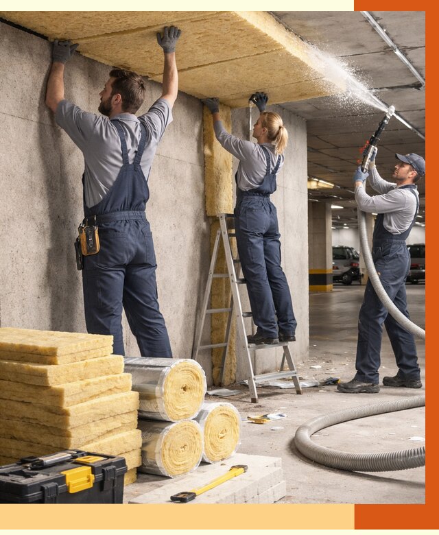 Утепление паркинга в Сегеже от 7075 руб./м2 — работы под ключ | ТепломастерСгж