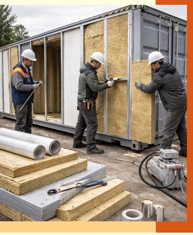 Утепление морского контейнера в Сегеже от 3902 руб. под ключ | ТепломастерСгж