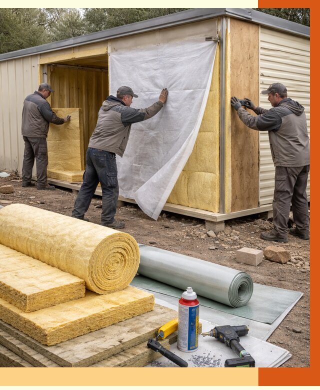 Утепление строительной бытовки в Сегеже от 13006 руб. под ключ | ТепломастерСгж