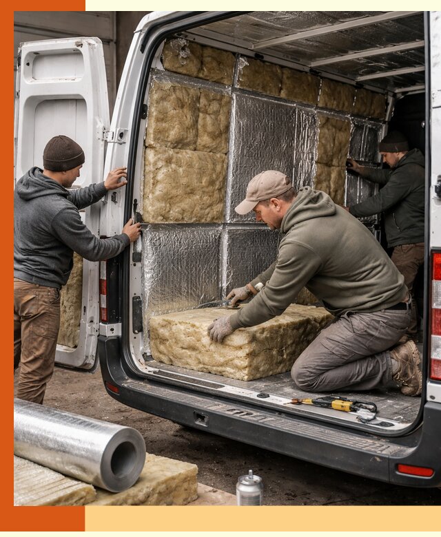 Утепление фургона в Сегеже: профессиональная теплоизоляция и шумоизоляция