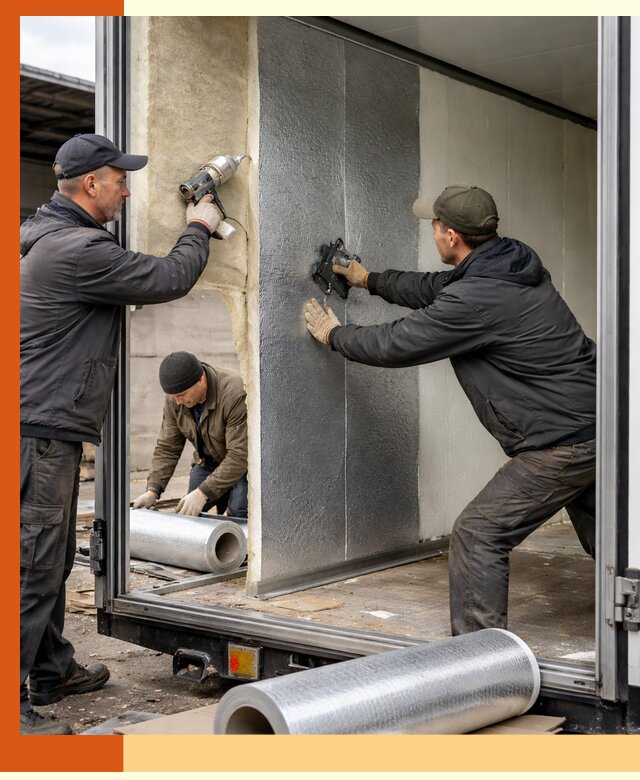 Утепление холодильного кузова в Сегеже — монтаж и теплоизоляция