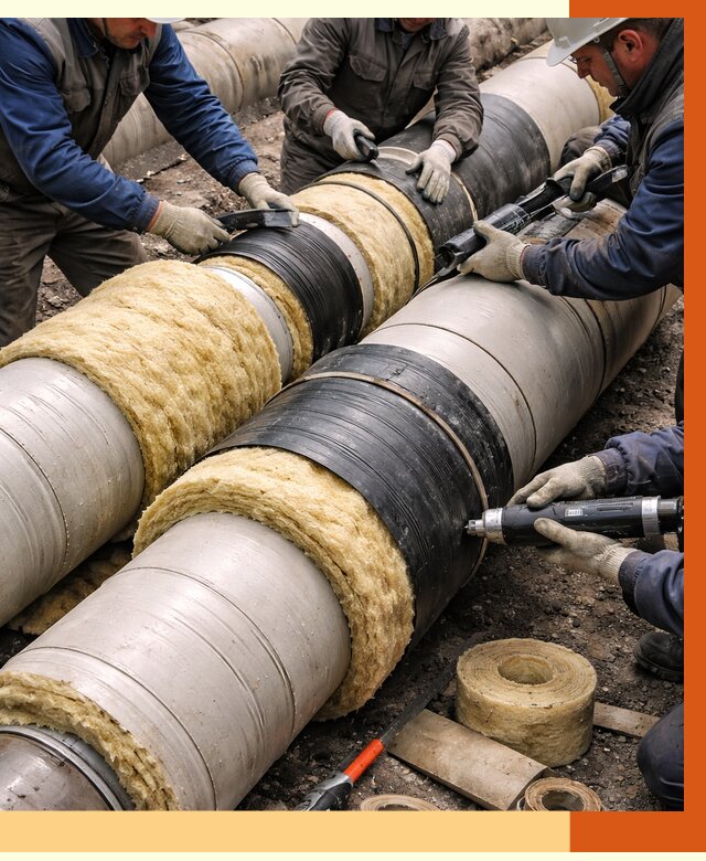 Утепление трубопровода в Сегеже под ключ от 1925 руб. — надежно и выгодно | ТепломастерСгж