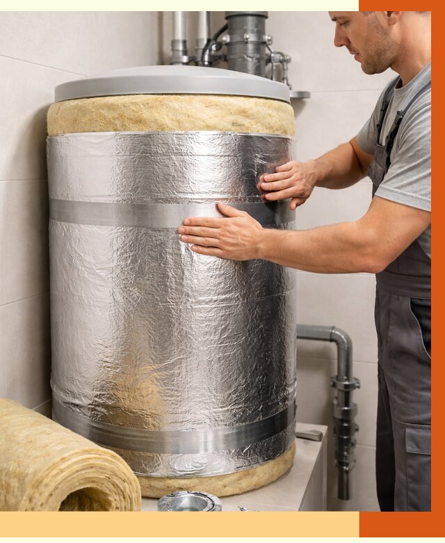 Утепление бойлера в Сегеже от 4682 руб. под ключ | Утепление ППУ | ТепломастерСгж