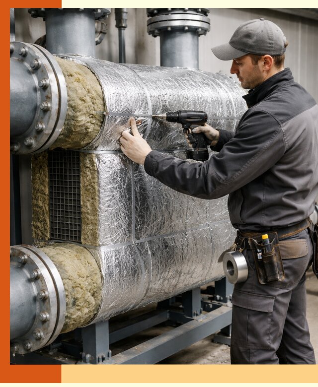 Утепление теплообменника в Сегеже — профессиональная теплоизоляция оборудования