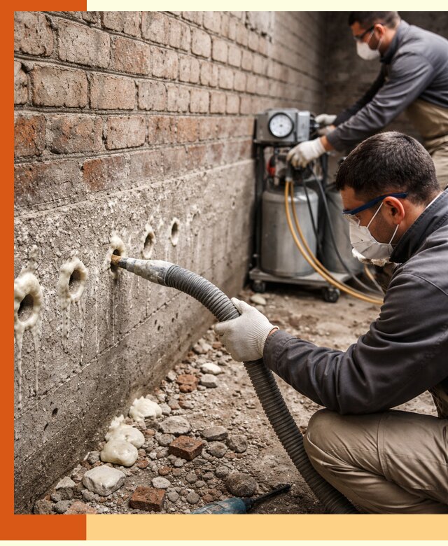 Заполнение колодцевой кладки ППУ в Сегеже быстро и герметично